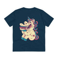 Printify T-Shirt French Navy / 2XS Sandwich Einhorn - Unicorn World - Back Design