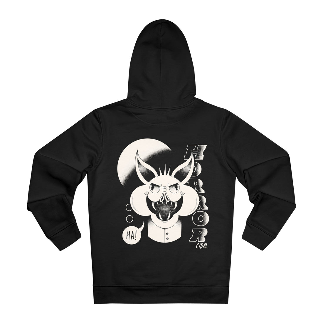 Printify Hoodie Black / M Scary Monster Pig - Evil Characters - Hoodie - Back Design