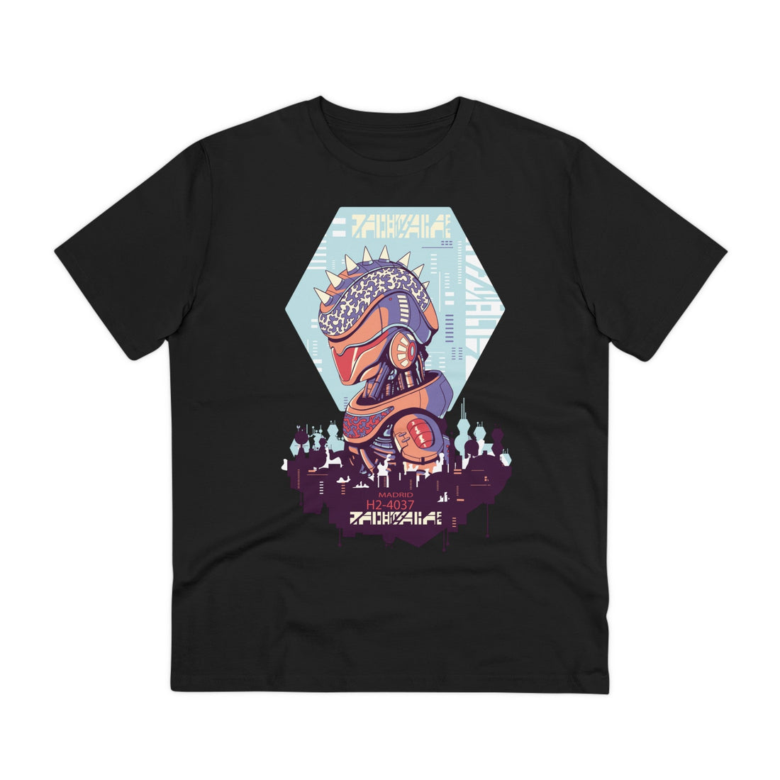 Printify T-Shirt Black / 2XS Sci Fi Punk Robot - Cyberpunk World - Front Design