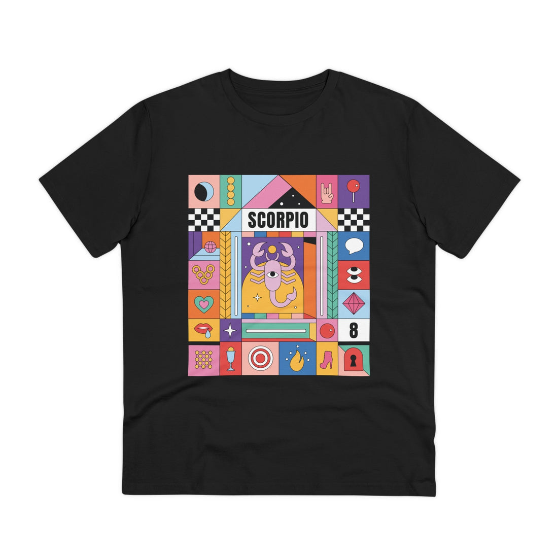 Printify T-Shirt Black / 2XS Scorpio - Colorful Zodiac - Front Design