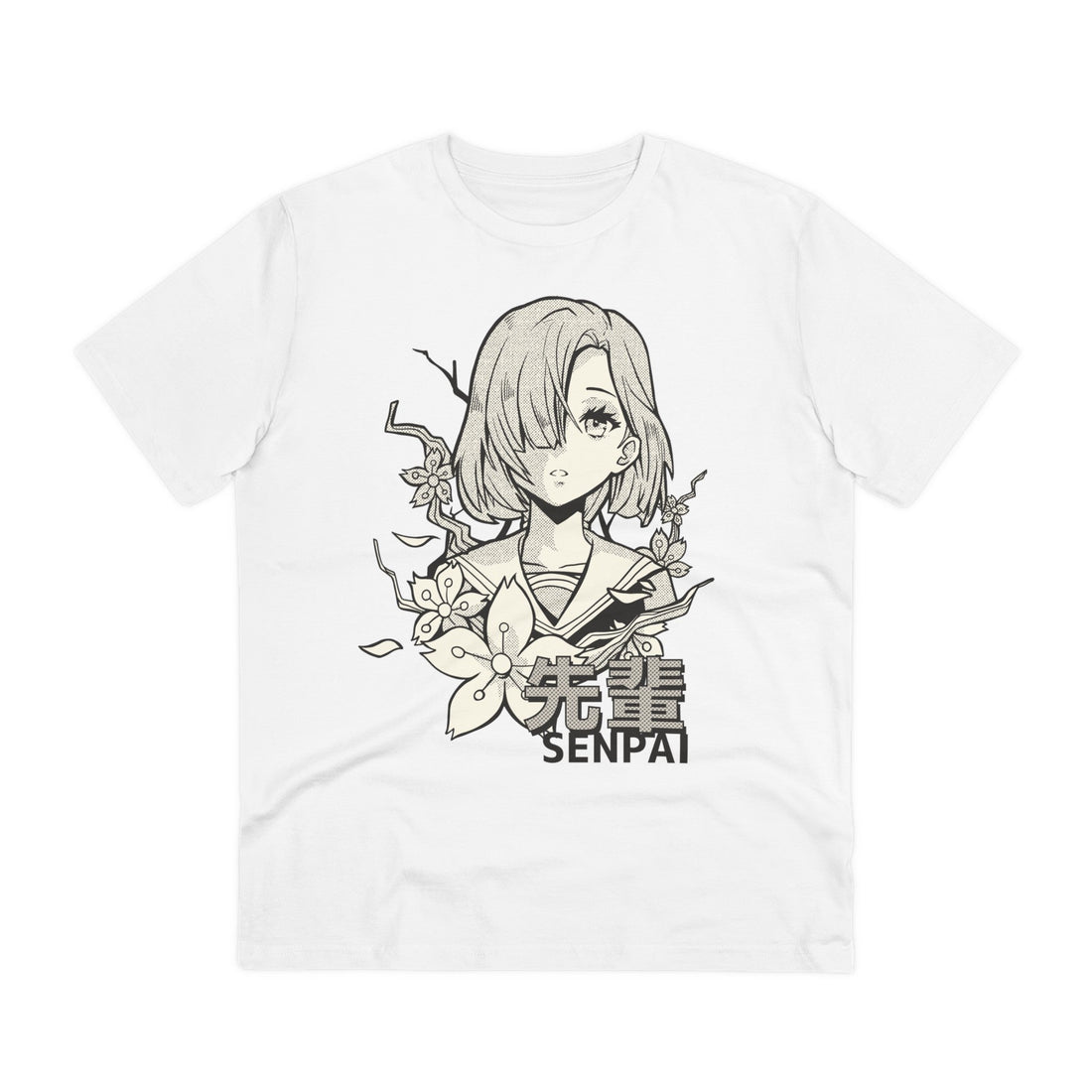 Printify T-Shirt White / 2XS Senpai Girl - Anime World - Front Design