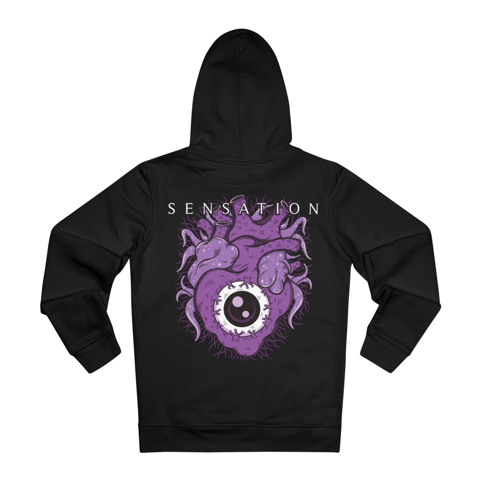 Printify Hoodie Black / 2XL Sensation eyes heart - Streetwear - I´m Fine - Hoodie - Back Design