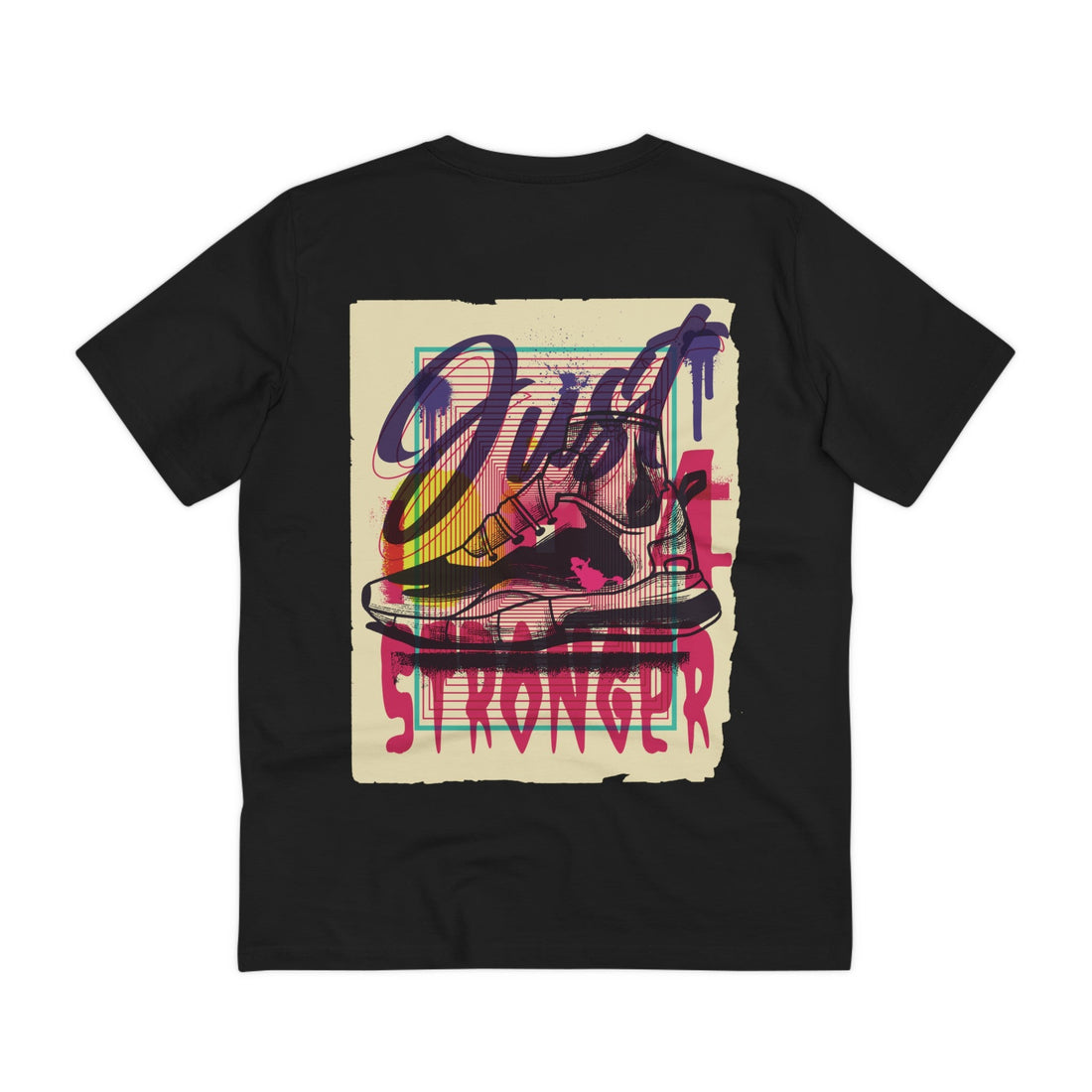 Printify T-Shirt Black / 2XS Shoes Just Stronger - Urban Graffiti - Back Design