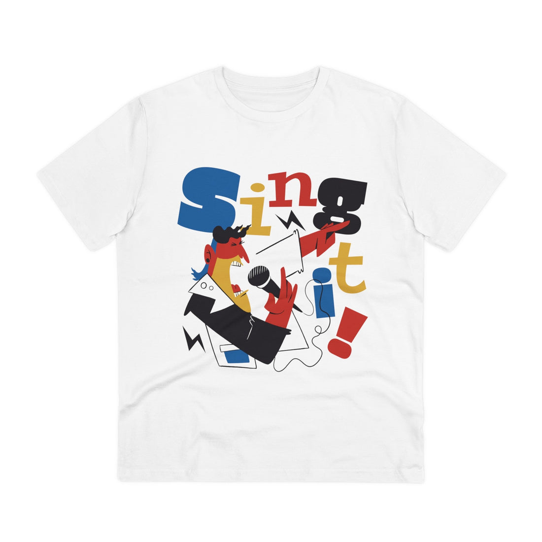 Printify T-Shirt White / 2XS Sing it - Rockstar - Front Design
