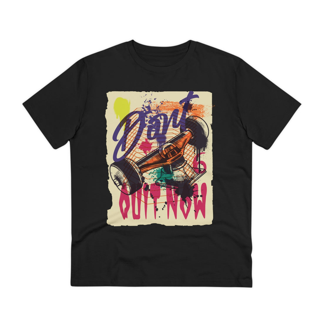 Printify T-Shirt Black / 2XS Skatetruck Don´t quit now - Urban Graffiti - Front Design