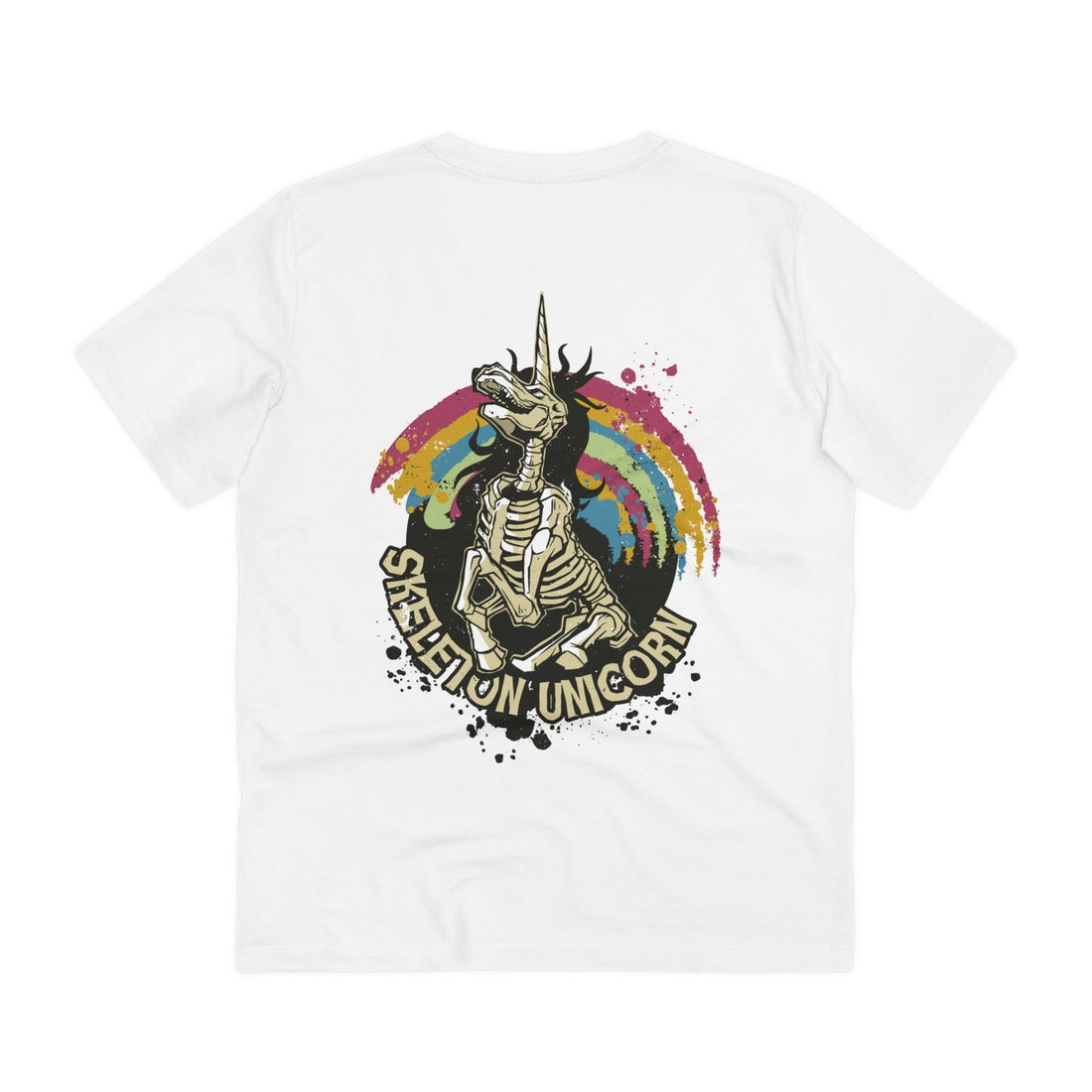 Printify T-Shirt White / 2XS Skeleton Unicorn - Unicorn World - Back Design