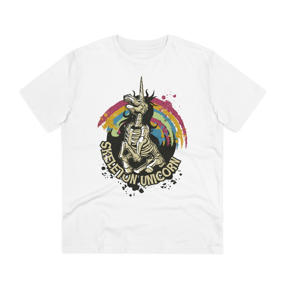 Printify T-Shirt White / 2XS Skeleton Unicorn - Unicorn World - Front Design