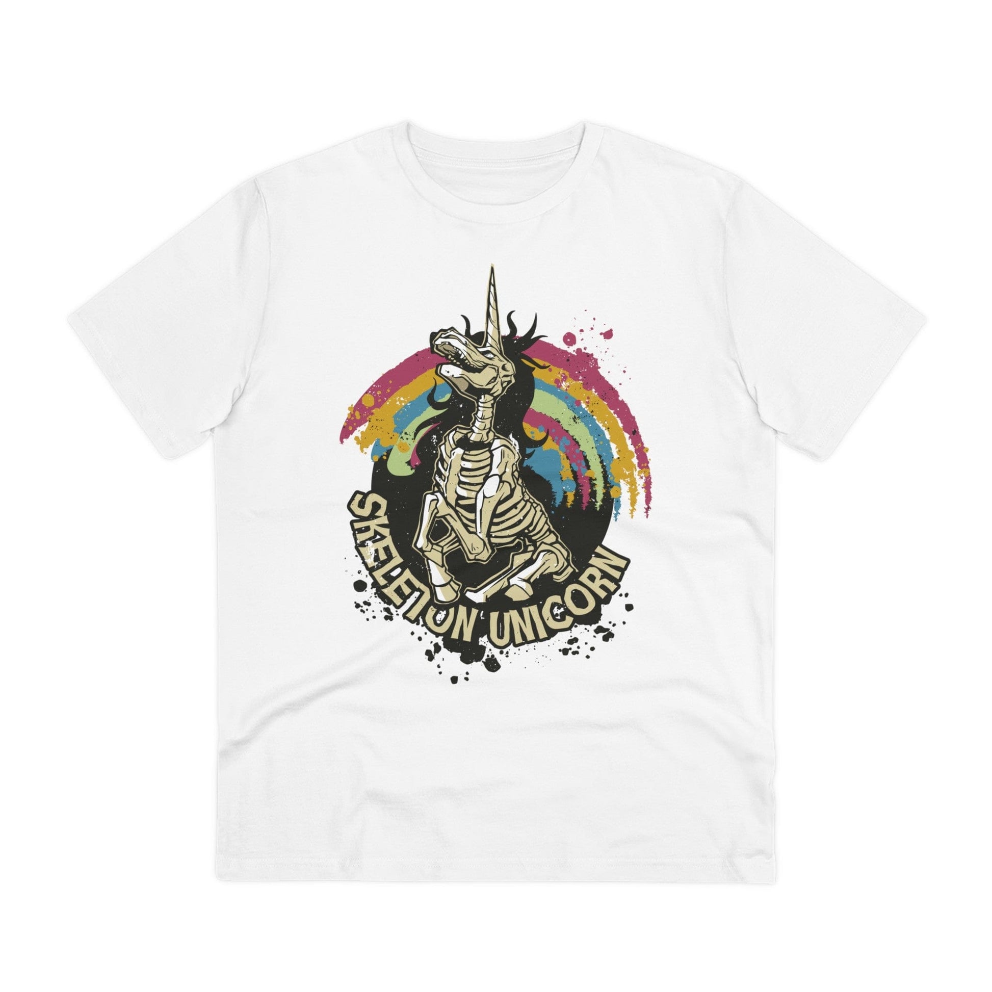 Printify T-Shirt White / 2XS Skeleton Unicorn - Unicorn World - Front Design