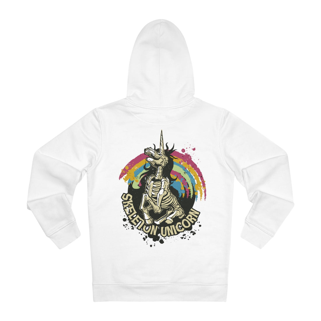 Printify Hoodie White / S Skeleton Unicorn - Unicorn World - Hoodie - Back Design