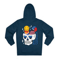 Printify Hoodie French Navy / S Skull Psychedelic - Trippy Tattoo - Hoodie - Back Design