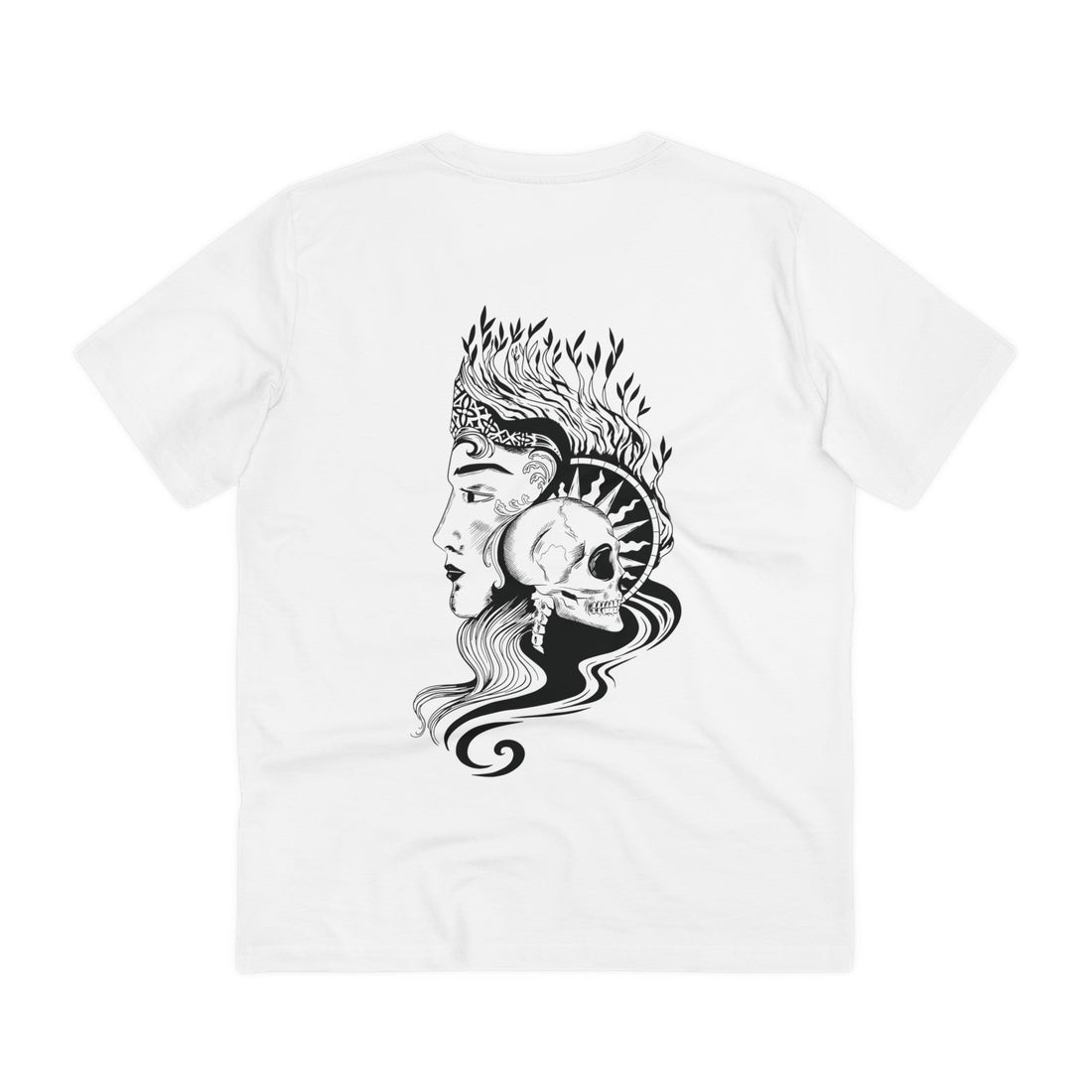 Printify T-Shirt White / 2XS Skull Queen - Dark Fantasy - Back Design