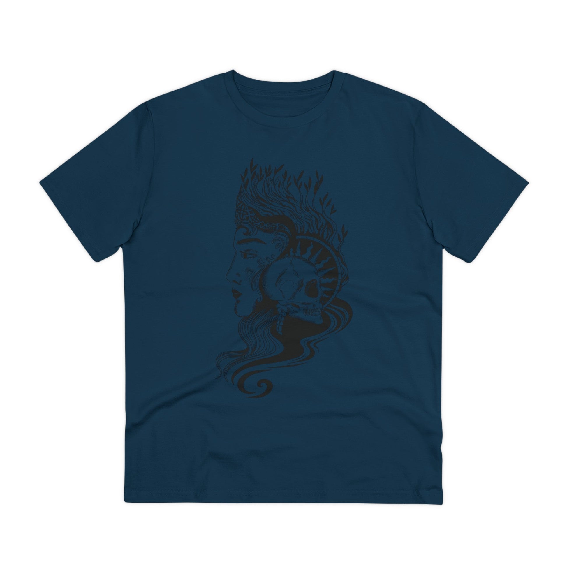 Printify T-Shirt French Navy / 2XS Skull Queen - Dark Fantasy - Front Design