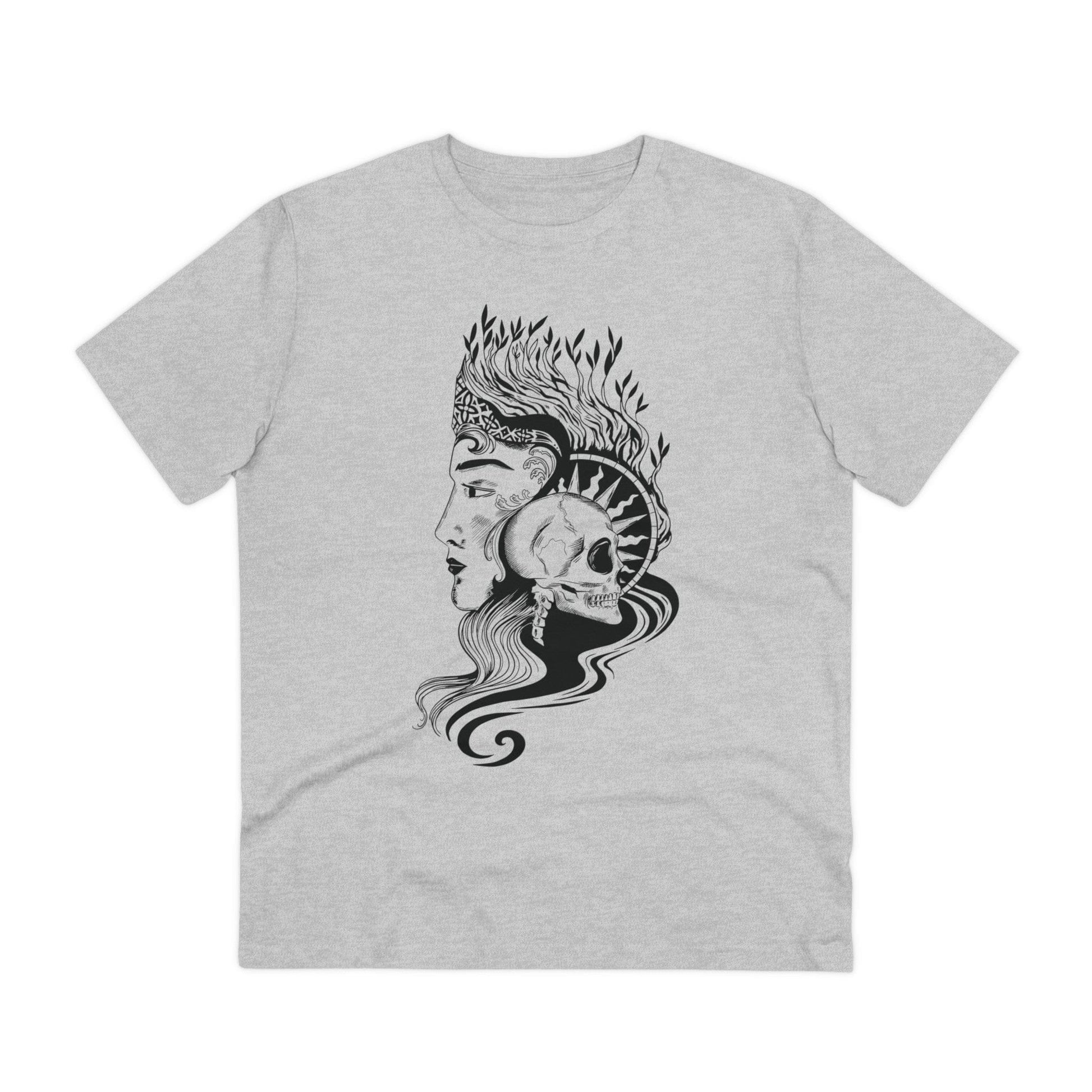 Printify T-Shirt Heather Grey / 2XS Skull Queen - Dark Fantasy - Front Design