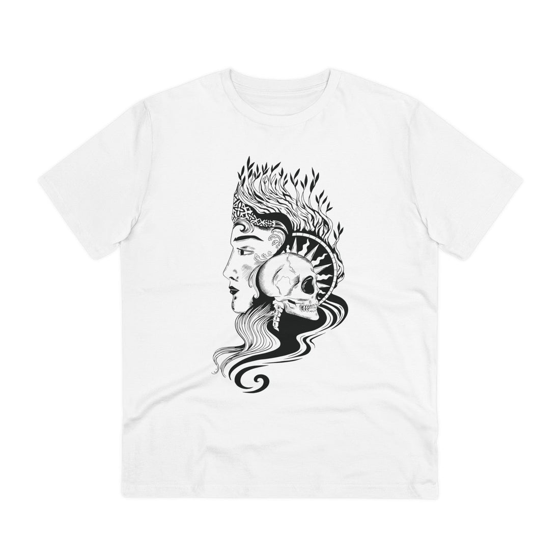 Printify T-Shirt White / 2XS Skull Queen - Dark Fantasy - Front Design