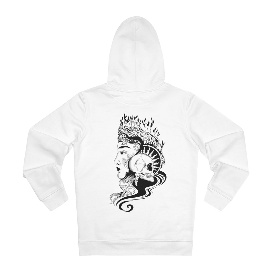 Printify Hoodie White / S Skull Queen - Dark Fantasy - Hoodie - Back Design