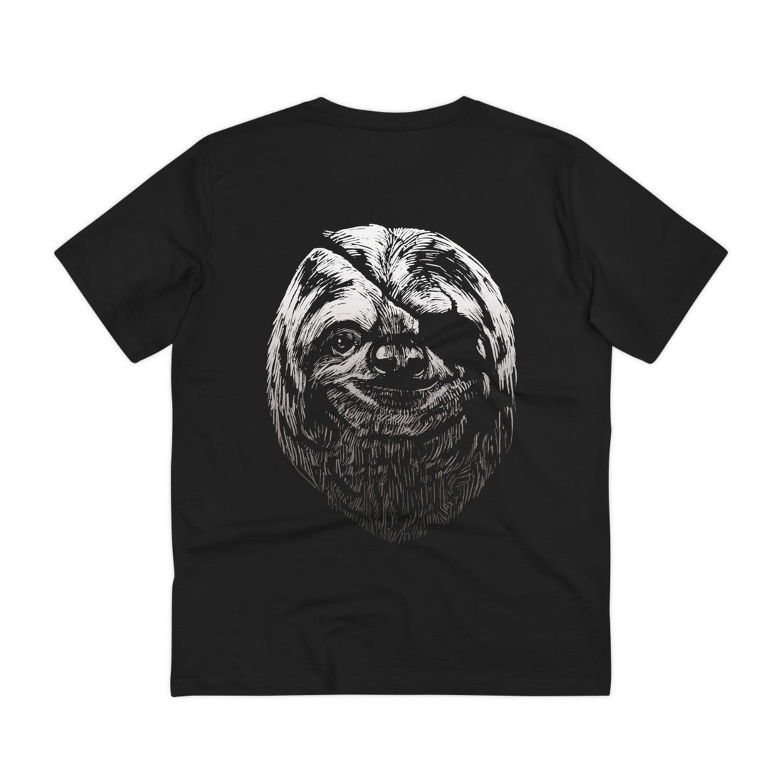 Printify T-Shirt Black / 2XS Sloth Blindfold - Animals with Eye Patch - Back Design