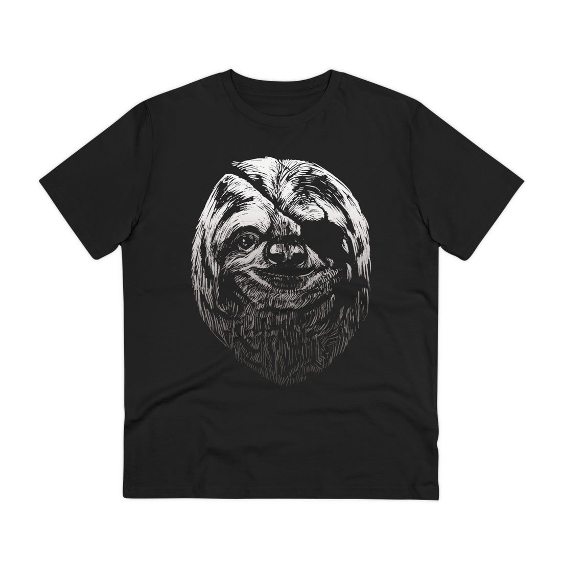 Printify T-Shirt Black / 2XS Sloth Blindfold - Animals with Eye Patch - Front Design