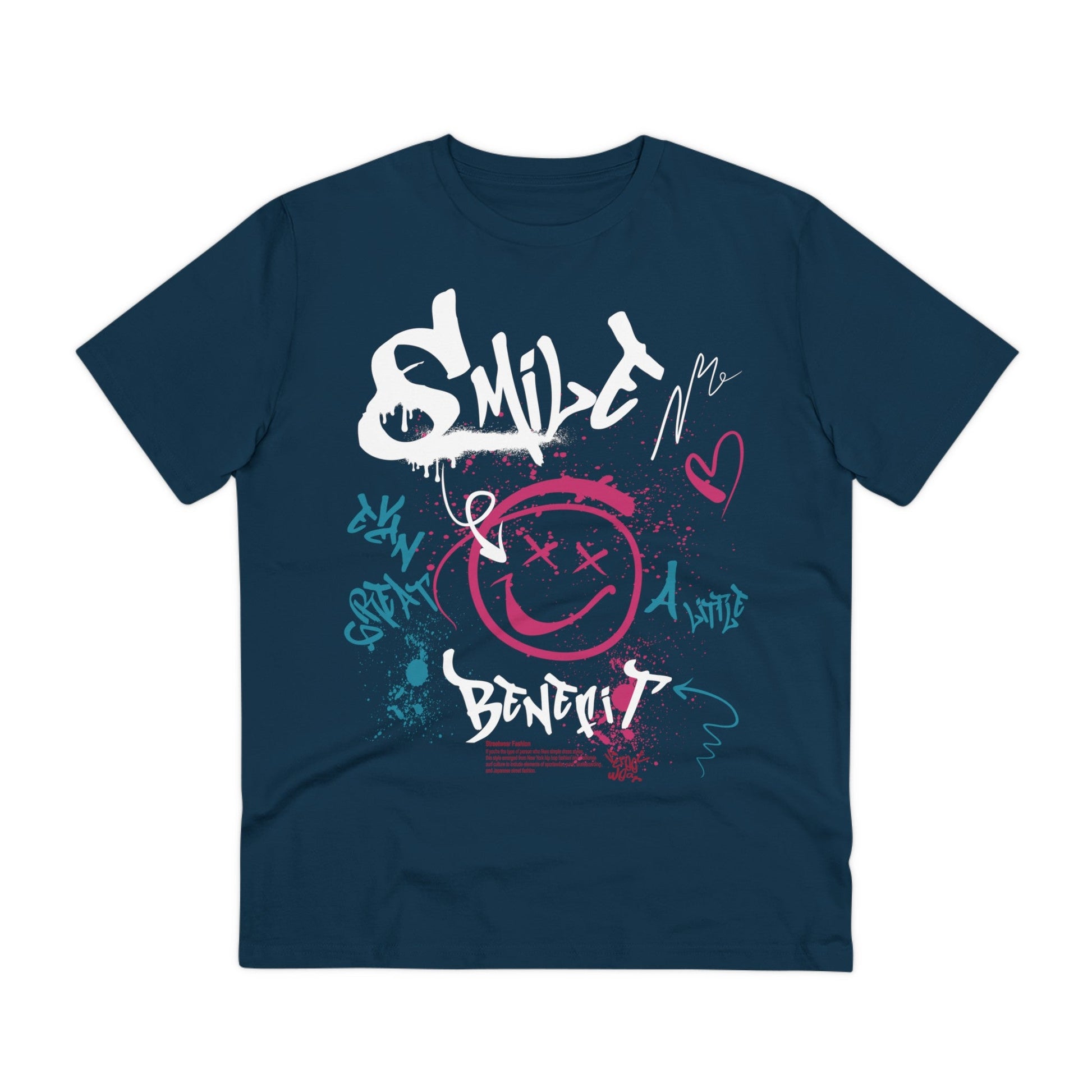 Printify T-Shirt French Navy / 2XS Smile Benefit - Streetwear - I´m Fine - Front Design