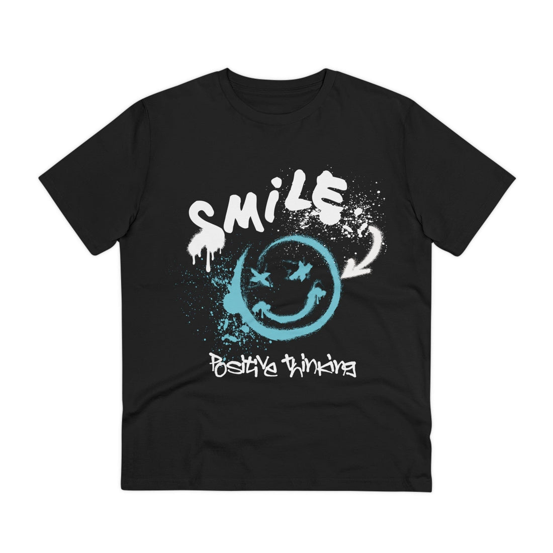 Printify T-Shirt Black / 2XS Smile Postivie thinking - Streetwear - I´m Fine - Front Design