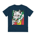 Printify T-Shirt French Navy / 2XS Smoking Wolf Mafia - Comic Mafia - Front Design