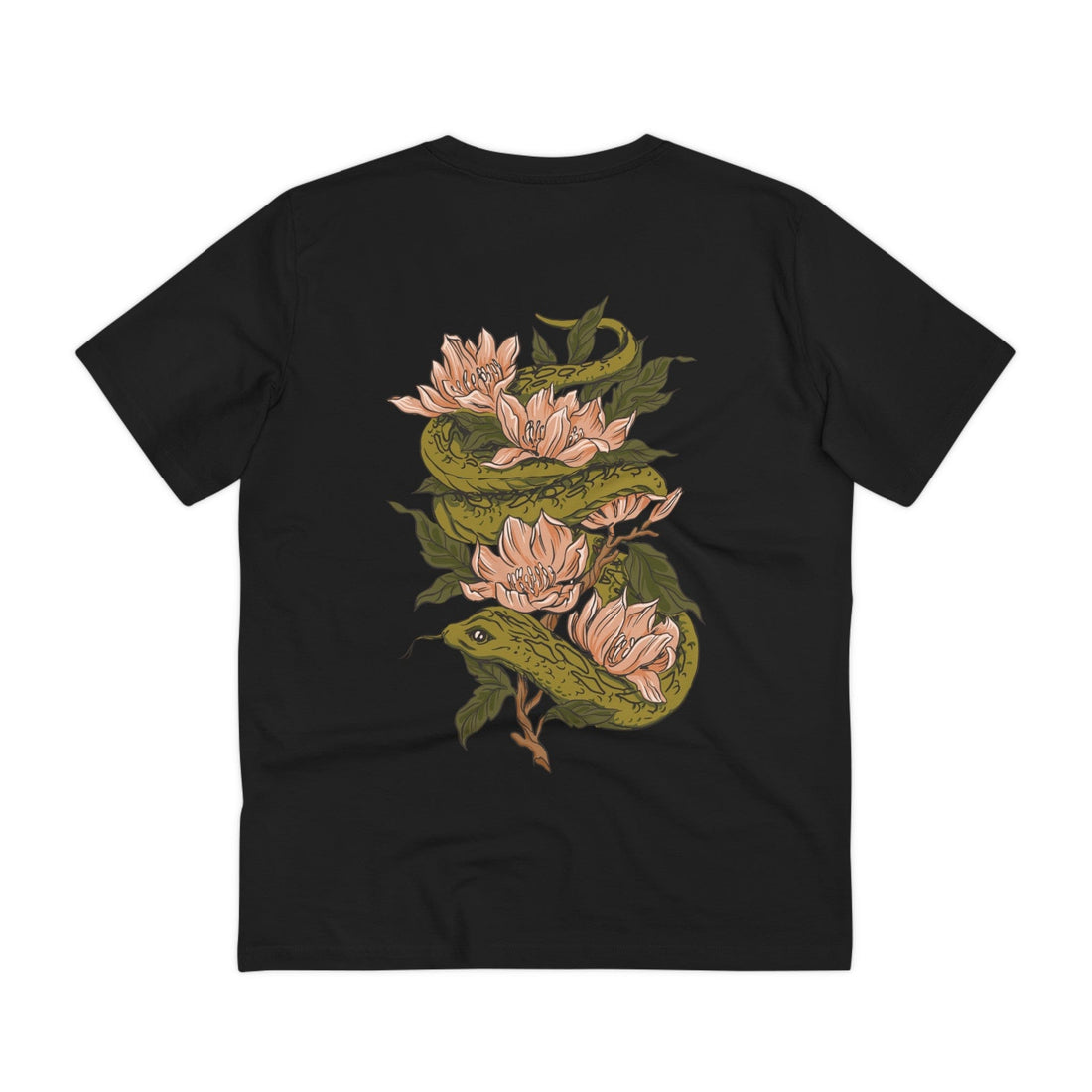 Printify T-Shirt Black / 2XS Snake - Animals in Nature - Back Design