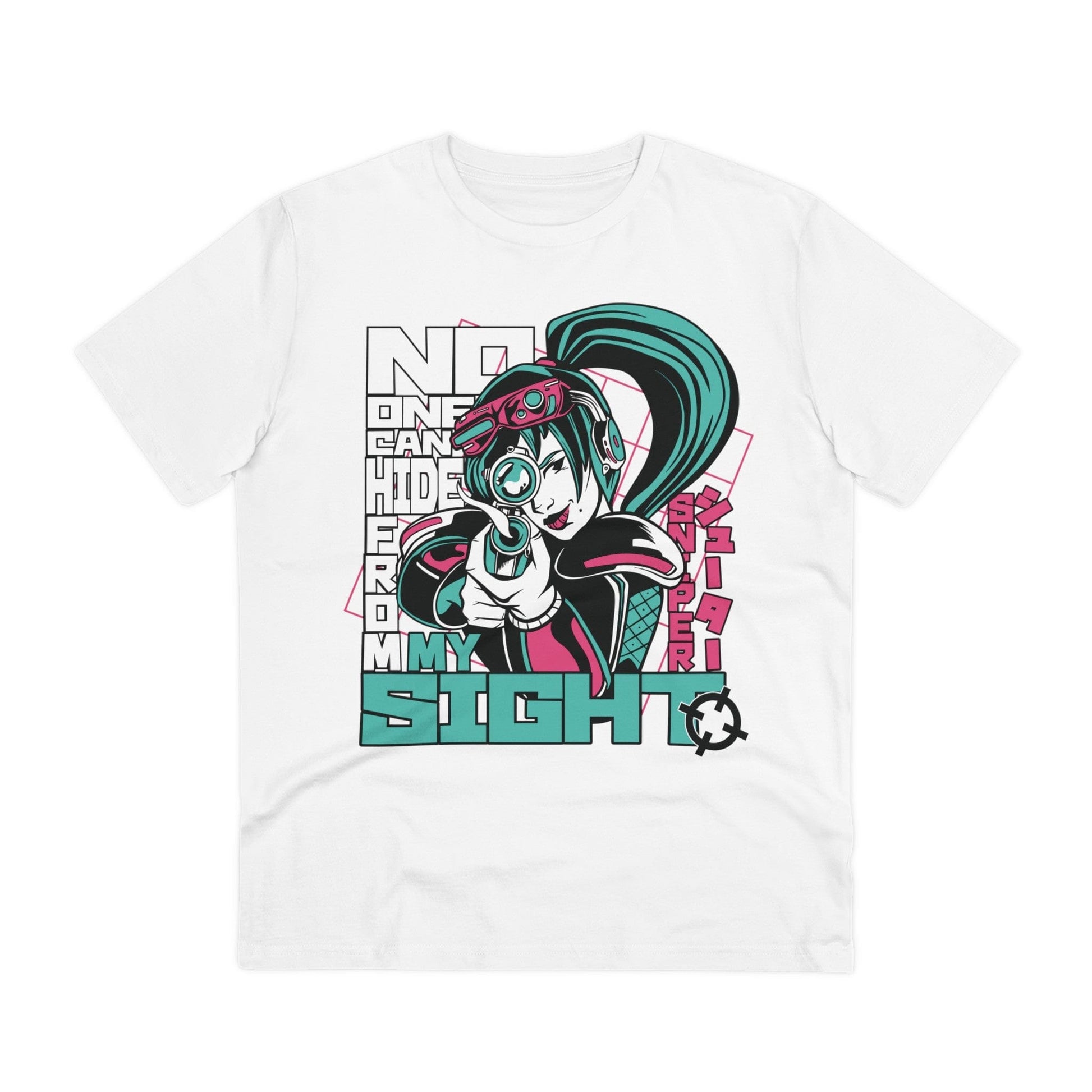 Printify T-Shirt White / 2XS Sniper Girl No one hide from my sight - Anime World - Front Design