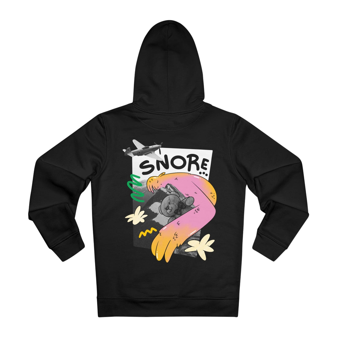 Printify Hoodie Black / M Snore Giant in the Mountains - Giants in City - Hoodie - Back Design