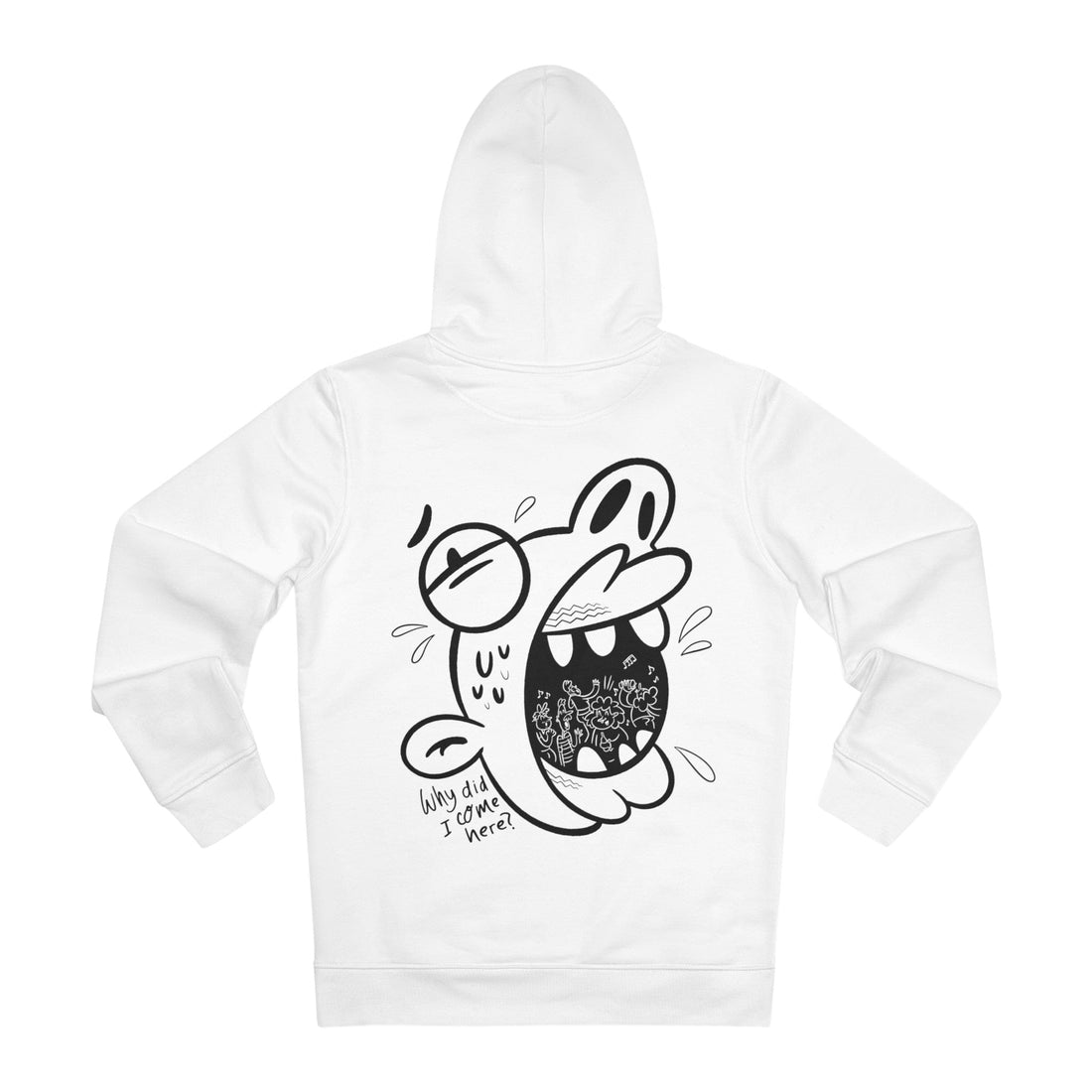 Printify Hoodie White / S Social Anxiety Phobia - Doodle Fears - Hoodie - Back Design
