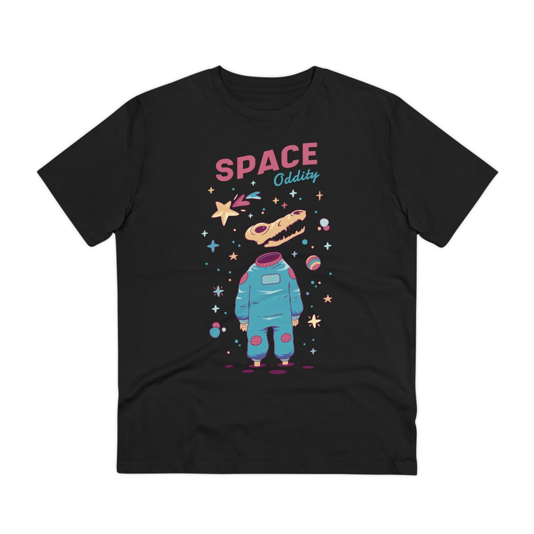 Printify T-Shirt Black / 2XS Space Oddity Skull Astronaut - Monster in Space - Front Design