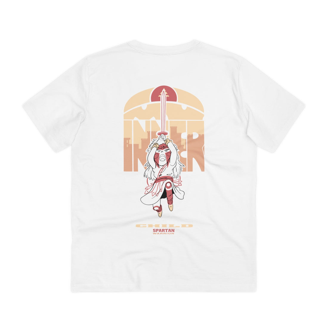 Printify T-Shirt White / 2XS Spartan Warrior Child - Warrior Kids - Back Design