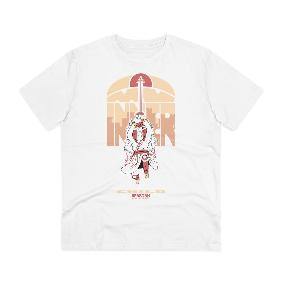 Printify T-Shirt White / 2XS Spartan Warrior Child - Warrior Kids - Front Design