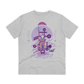 Printify T-Shirt Heather Grey / 2XS Standing Alien with high staff - Alien Warrior - Front Design
