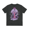 Printify T-Shirt Dark Heather Grey / 2XS Standing Alien with open arms - Alien Warrior - Front Design