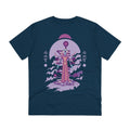 Printify T-Shirt French Navy / 2XS Standing Alien with open arms - Alien Warrior - Front Design