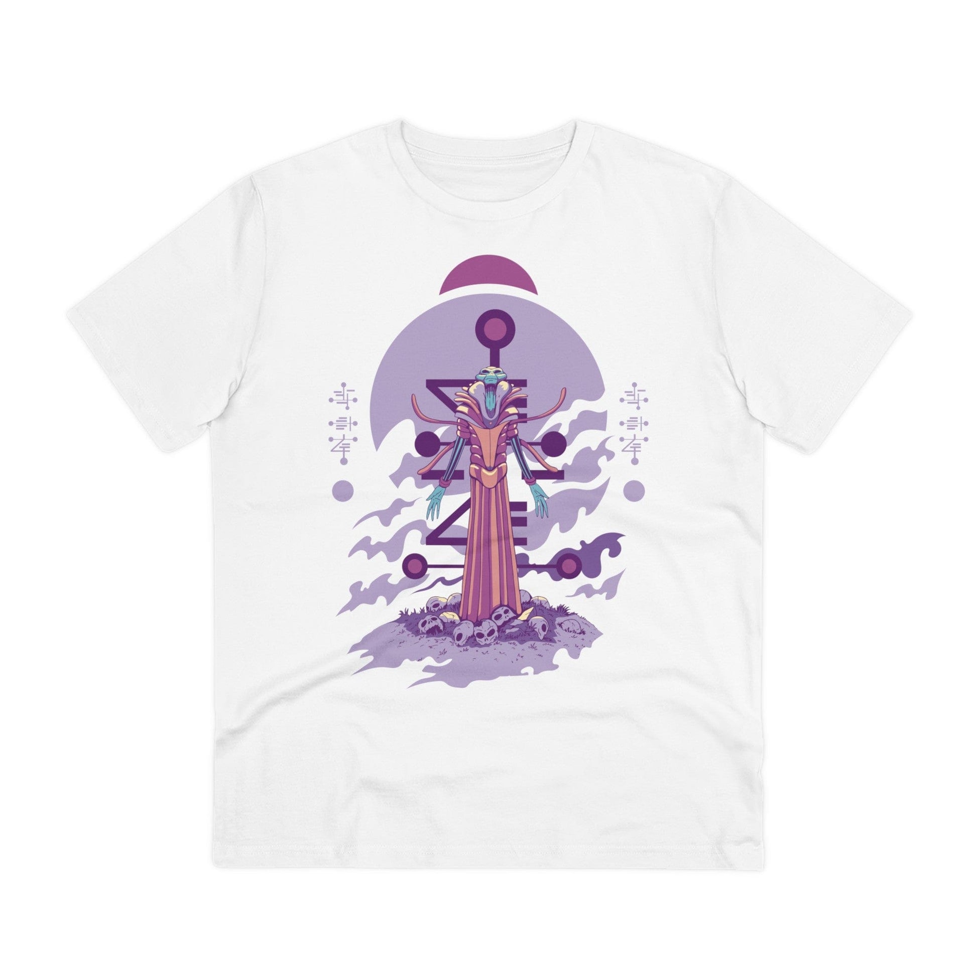 Printify T-Shirt White / 2XS Standing Alien with open arms - Alien Warrior - Front Design