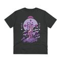 Printify T-Shirt Dark Heather Grey / 2XS Standing Human like alien with gun - Alien Warrior - Front Design