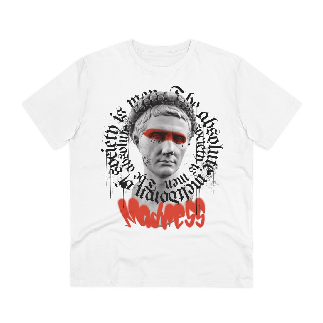 Printify T-Shirt White / 2XS Statue Graffiti Madness - Streetwear - King Breaker - Front Design