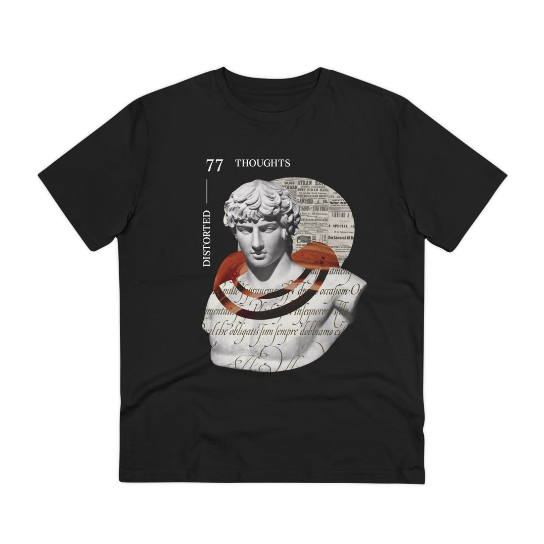 Printify T-Shirt Black / 2XS Statue Man - Modern Collage - Front Design
