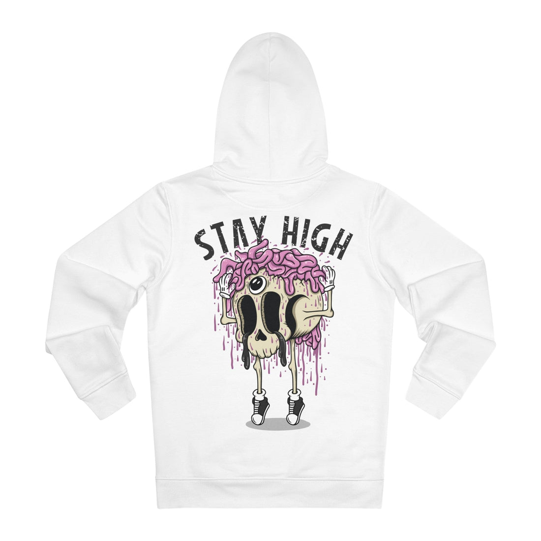 Printify Hoodie White / S Stay High Skull - Streetwear - I´m Fine - Hoodie - Back Design