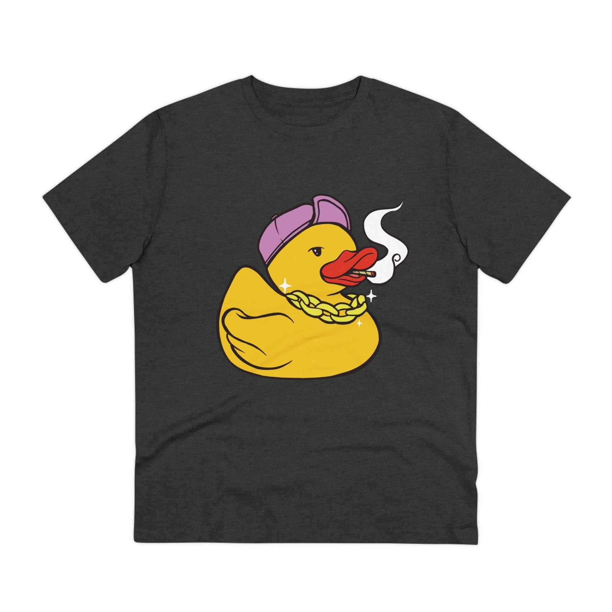 Printify T-Shirt Dark Heather Grey / 2XS Stoner - Rubber Duck - Front Design