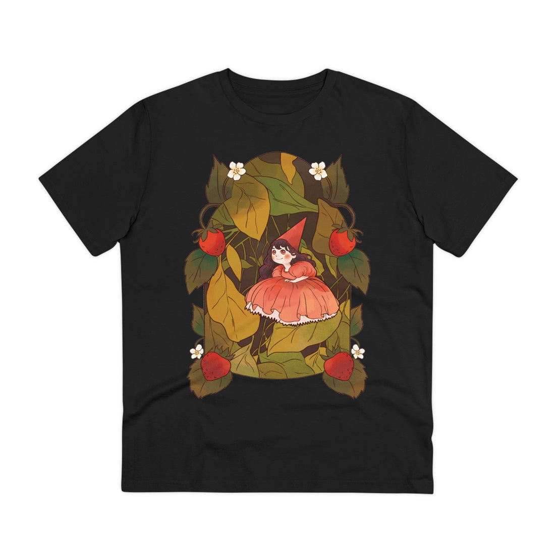 Printify T-Shirt Black / 2XS Strawberry Fairy - Fairy Tail World - Front Design