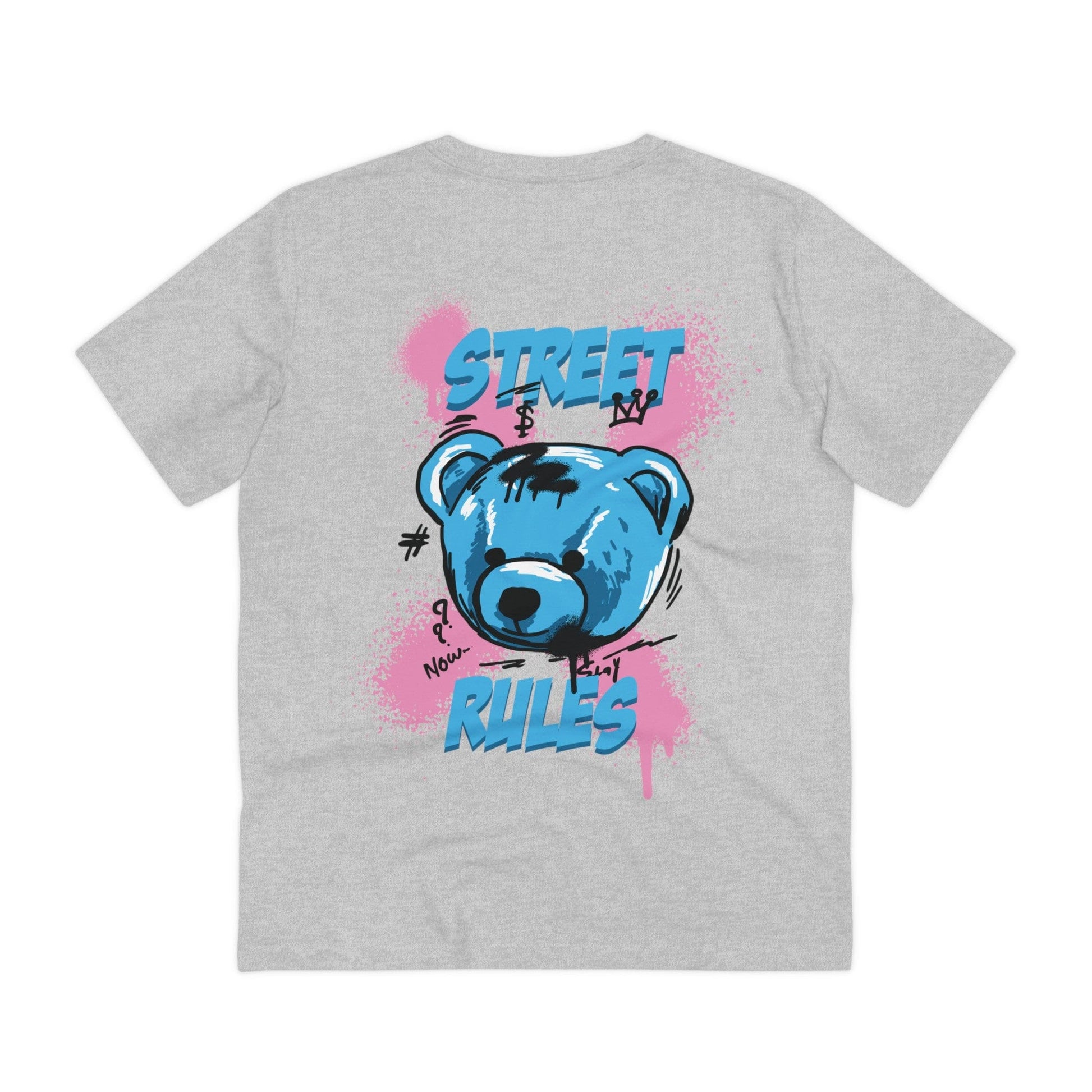 Printify T-Shirt Heather Grey / 2XS Street Rules Bear - Streetwear - Teddy - Back Design