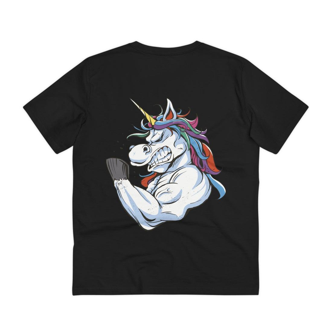 Printify T-Shirt Black / 2XS Strong Mad Unicorn - Unicorn World - Back Design