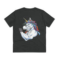 Printify T-Shirt Dark Heather Grey / 2XS Strong Mad Unicorn - Unicorn World - Back Design