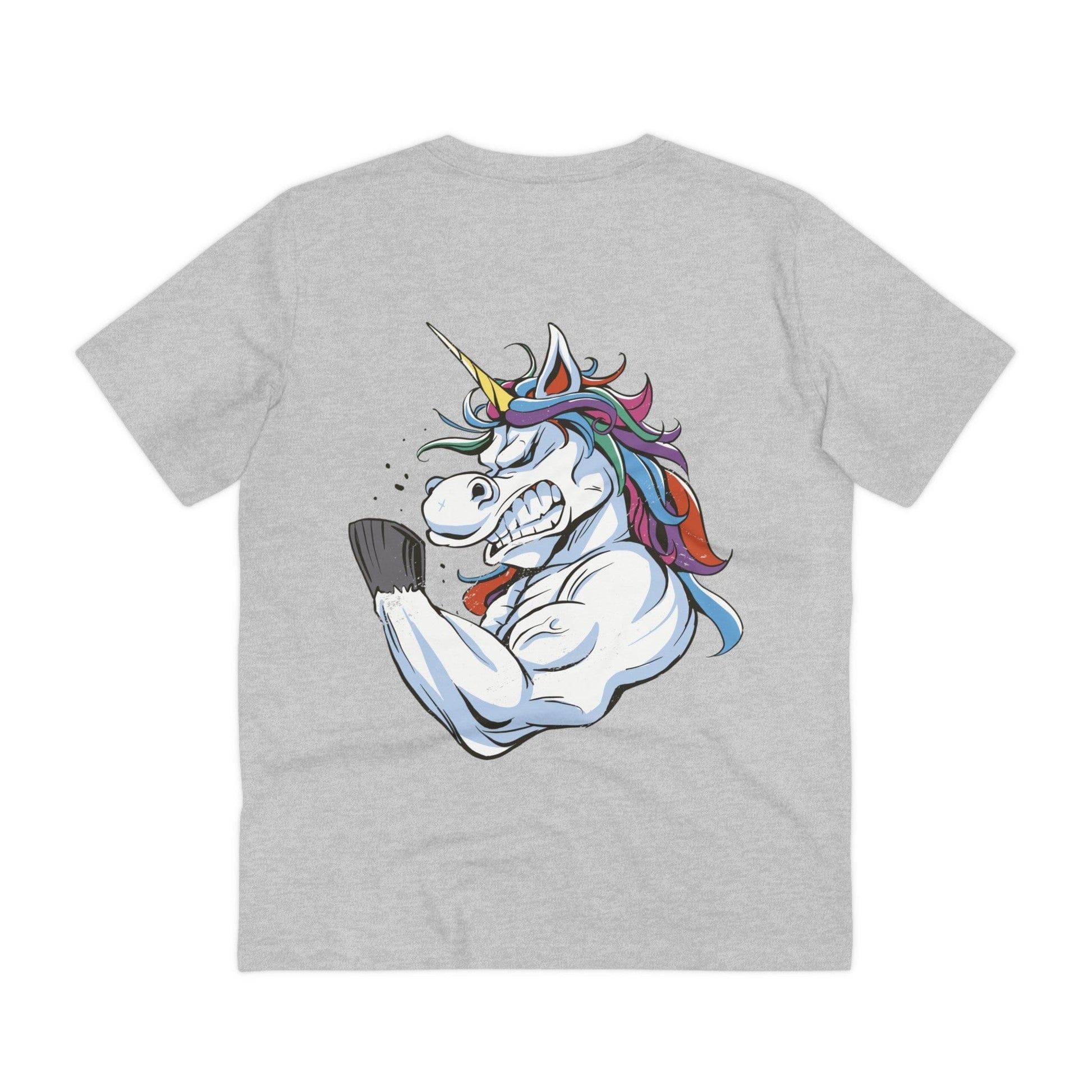 Printify T-Shirt Heather Grey / 2XS Strong Mad Unicorn - Unicorn World - Back Design