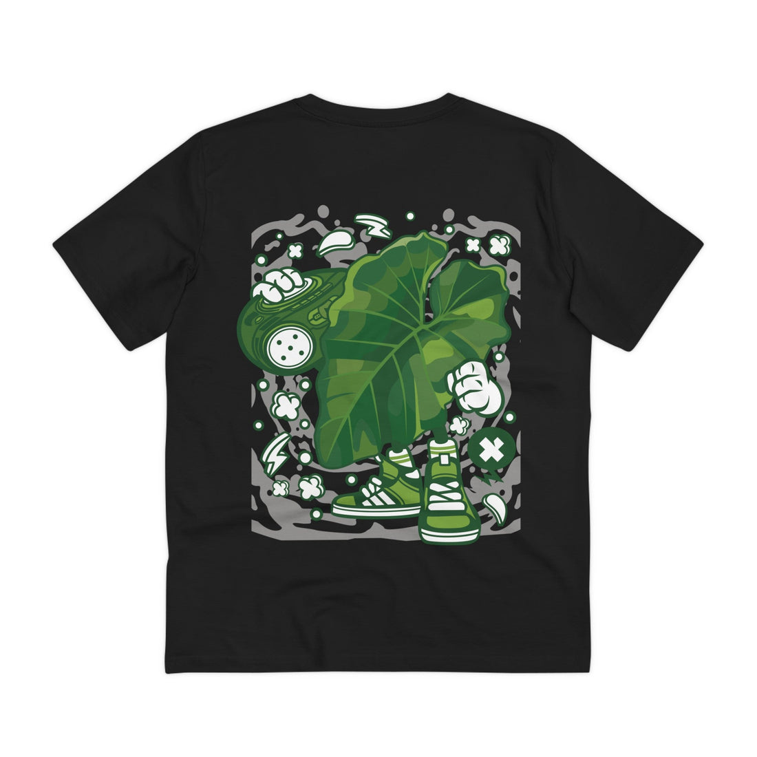 Printify T-Shirt Black / 2XS Subincisum - Cartoon Plants - Back Design