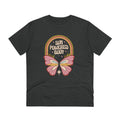 Printify T-Shirt Dark Heather Grey / 2XS Sun Powered Body Butterfly - Hippie Retro - Front Design