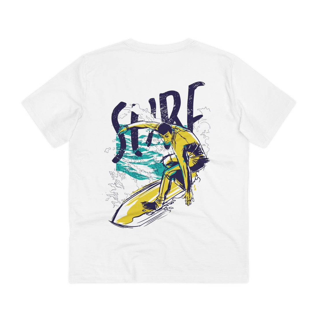 Printify T-Shirt White / 2XS Surf - Grunge Sports - Back Design