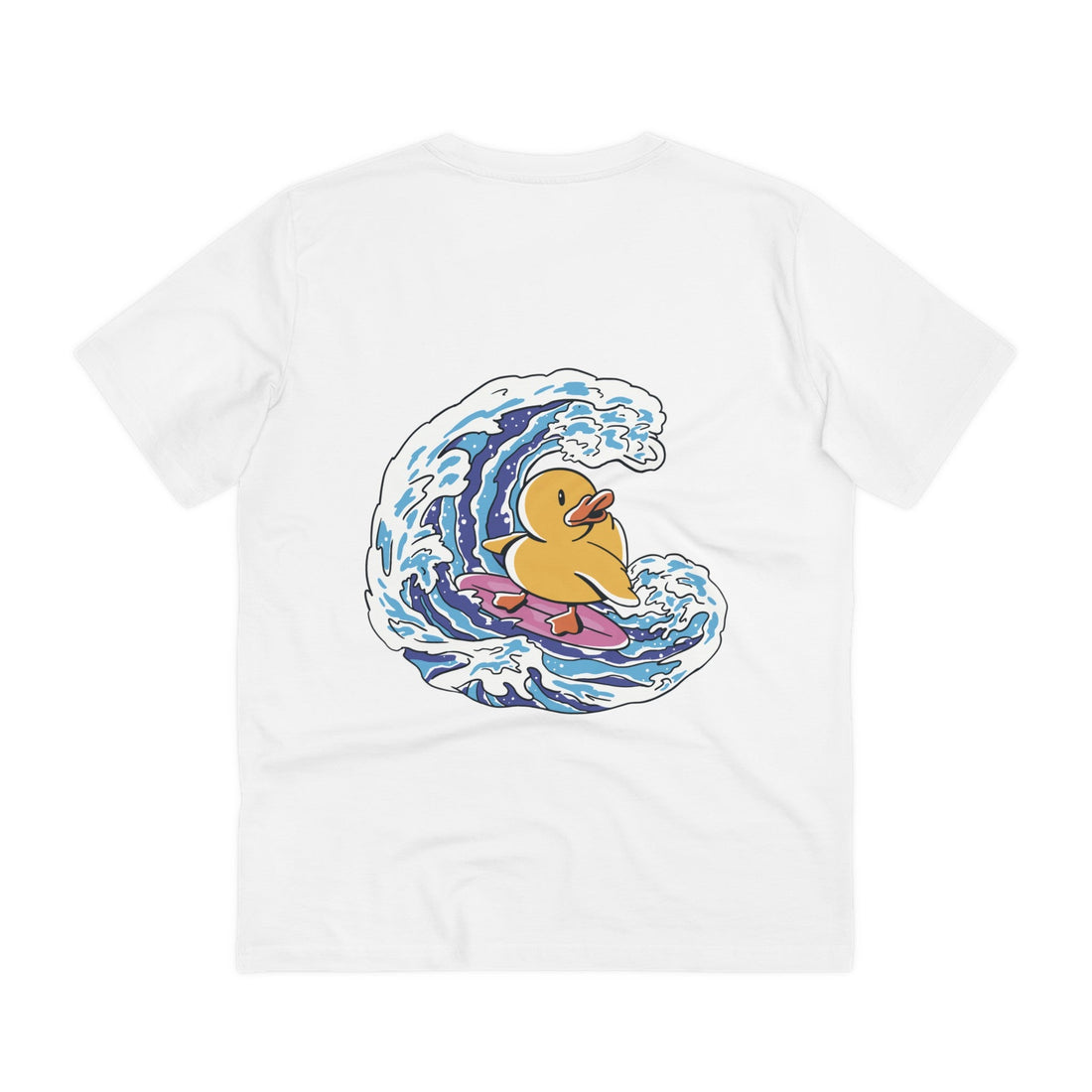 Printify T-Shirt White / 2XS Surfing - Rubber Duck - Back Design