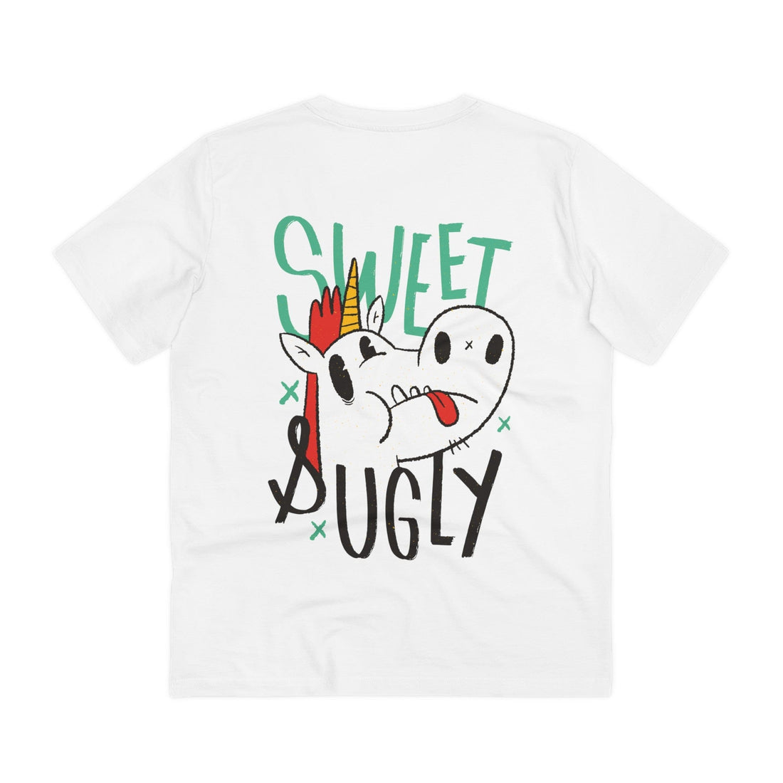 Printify T-Shirt White / 2XS Sweet & Ugly Unicorn - Unicorn World - Back Design